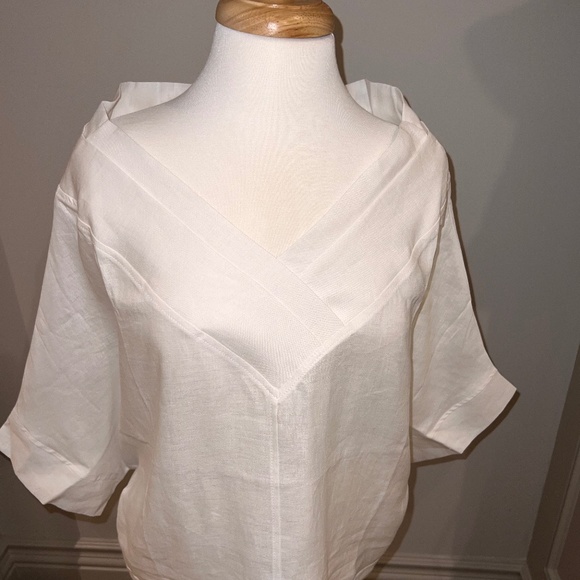 LUXMII  Architecture’s Linen Top White New - Picture 1 of 3